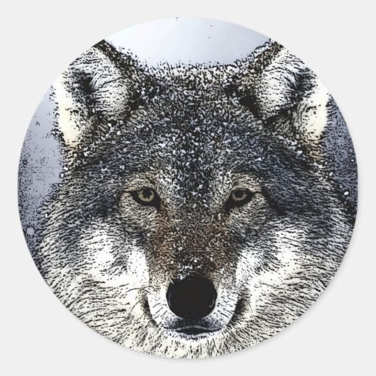 Sticker Rond Wolf Eyes (Devant)