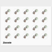 Sticker Rond Wolf Howling (Feuille)