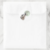 Sticker Rond Wolf Howling (Sac)