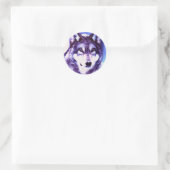 Sticker Rond Wolf Look - Loup solitaire (Sac)