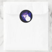 Sticker Rond Wolf & Moon (Sac)