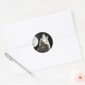 Sticker Rond Wolf & Moon (Enveloppe)