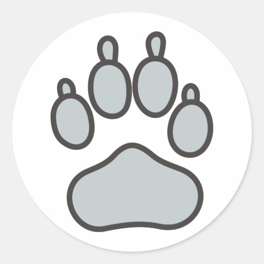 Sticker Rond Wolf Paw (Devant)