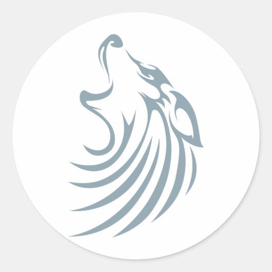 Sticker Rond Wolf Shirts | Logo de chemises Wolf personnalisées (Devant)