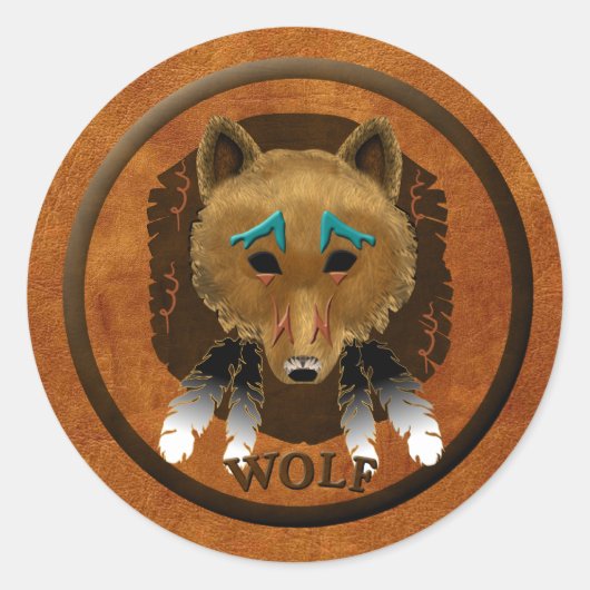 Sticker Rond Wolf Spirit (Devant)