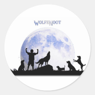 Sticker Rond Wolfenoot