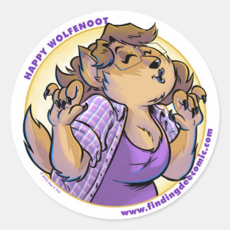 Sticker Rond Wolfenoot Dee