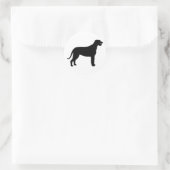 Sticker Rond Wolfhound irlandais (en noir) (Sac)