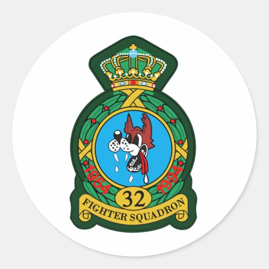 Sticker Rond Wolfhounds du 32e Escadron de chasseurs (tactique) (Devant)