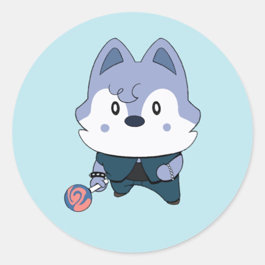 Sticker Rond Wolfie (ATE) (Devant)