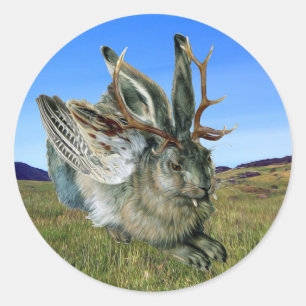 Sticker Rond Wolpertinger