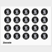 Sticker Rond Wolves Are Awesome Funny Wolf Gif Zookeeper (Feuille)