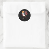 Sticker Rond Womans Jack Russell Terrier Shirt Parson Russell T (Sac)