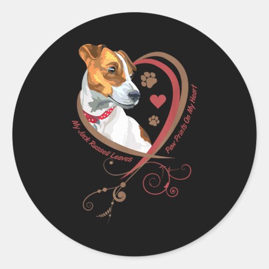 Sticker Rond Womans Jack Russell Terrier Shirt Parson Russell T (Devant)