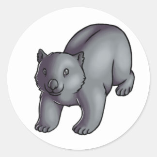 Sticker Rond Wombat