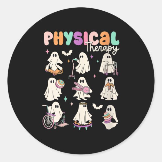 Sticker Rond Womens Cute Ghost Physical Therapy Pt Physical The (Devant)