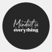 Sticker Rond Womens Everything Is Mindset Insrational Mind Moti (Devant)
