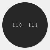 Sticker Rond Womens Funny 67 Meme Binary Code Computer Science  (Devant)