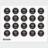 Sticker Rond Women's Gin Is My Valentine Hearts Matching Drinke (Feuille)