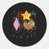 Sticker Rond Womens Happy New Years Eve Party Supplies 2026 Mat (Devant)