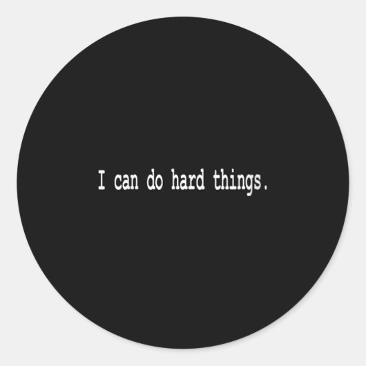 Sticker Rond Womens I Can Do Hard Things V-neck  (Devant)
