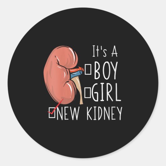 Sticker Rond Womens Kidney Transplant Surgery Recovery Quote It (Devant)