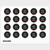 Sticker Rond Womens Kinda Sweet Kinda Savage - Motivational Slo (Feuille)