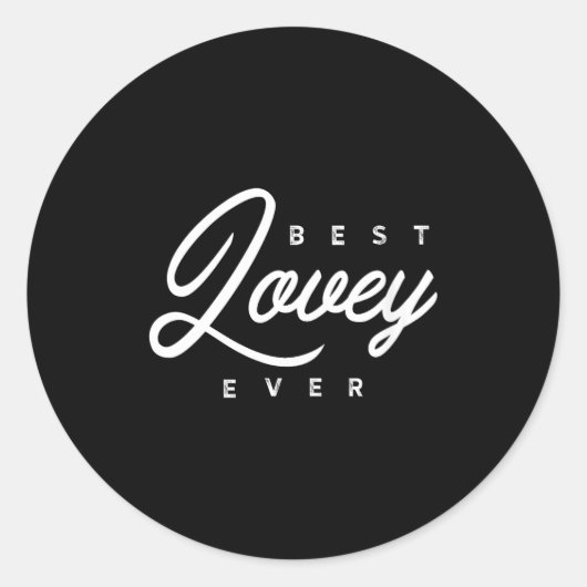 Sticker Rond Womens Lovey Design_ Lovey Ever V-neck (Devant)
