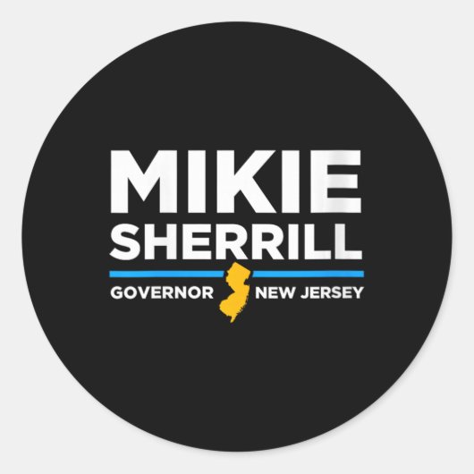 Sticker Rond Womens Mikie Sherrill New Jersey Governor 2025 V-n (Devant)