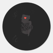 Sticker Rond Womens Somebody In New Jersey Loves Me V-neck (Devant)