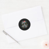 Sticker Rond Womens Soon To Be Merry'd Christmas Engaged Fiance (Enveloppe)