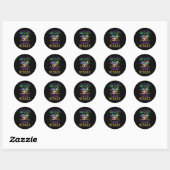 Sticker Rond Womens We Don't Hide The Crazy We Parade It Mardi  (Feuille)