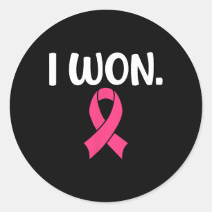 Sticker Rond Won Cancer du sein Soutien à la sensibilisation au