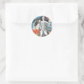 Sticker Rond Wonder Woman Collage 2 (Sac)