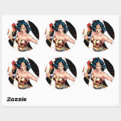 Sticker Rond Wonder Woman Couverture comique #12 (Feuille)