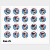 Sticker Rond Wonder Woman Couverture de bande dessinée (Feuille)