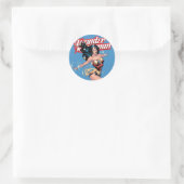Sticker Rond Wonder Woman Couverture de bande dessinée (Sac)