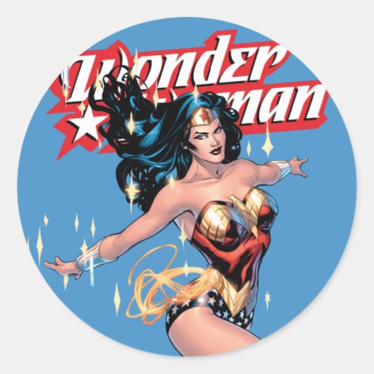 Sticker Rond Wonder Woman Couverture de bande dessinée (Devant)