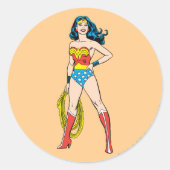 Sticker Rond Wonder Woman debout (Devant)