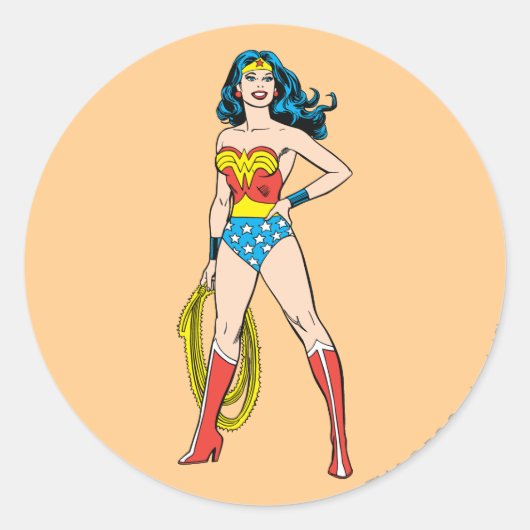 Sticker Rond Wonder Woman debout (Devant)