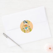 Sticker Rond Wonder Woman détient Lasso 5 (Enveloppe)