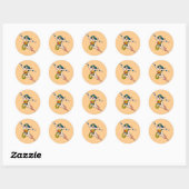 Sticker Rond Wonder Woman Flying Forward (Feuille)