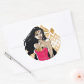 Sticker Rond Wonder Woman Force (Enveloppe)