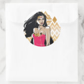 Sticker Rond Wonder Woman Force (Sac)