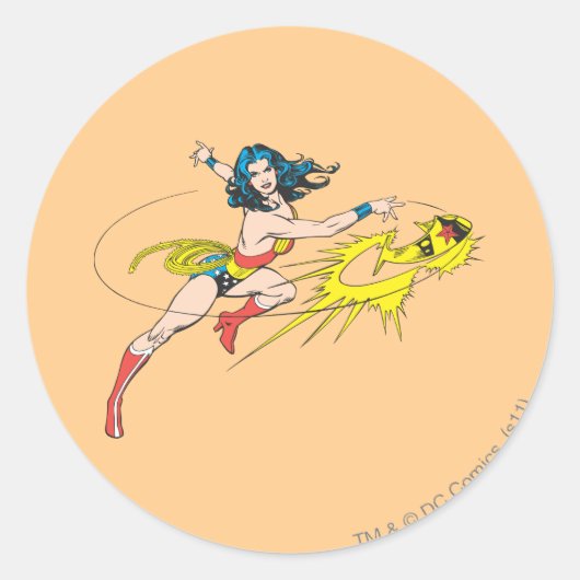 Sticker Rond Wonder Woman Jette Couronne (Devant)