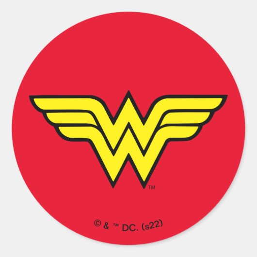 Sticker Rond Wonder Woman | Logo classique (Devant)