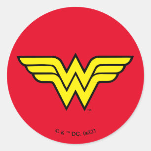 Sticker Rond Wonder Woman   Logo classique