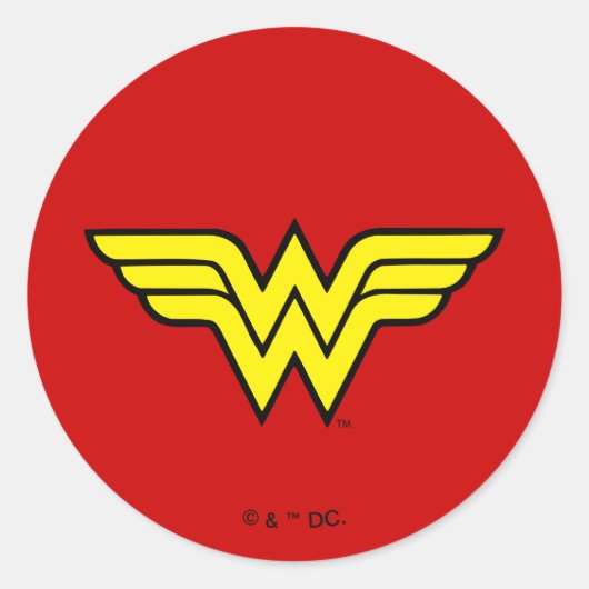 Sticker Rond Wonder Woman | Logo classique (Devant)
