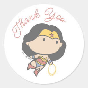 Sticker Rond Wonder Woman   Nouveau bébé bientôt