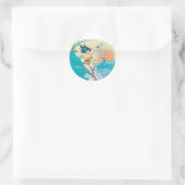 Sticker Rond Wonder Woman Ocean Sky (Sac)